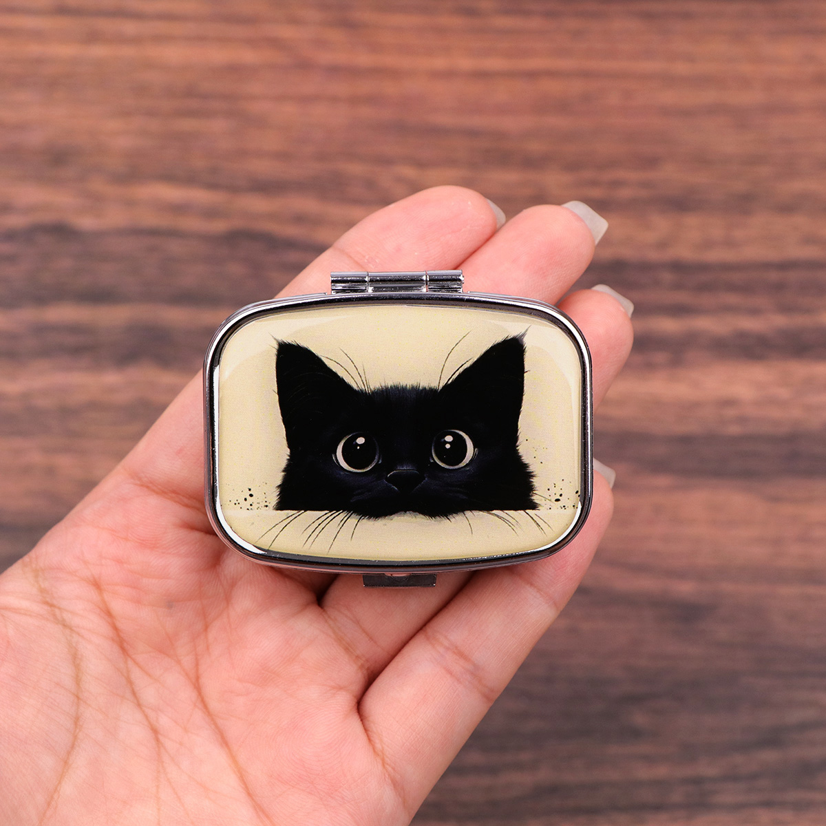Travel Accessories Japan - Cute Black Cat Travel Pill Organizer