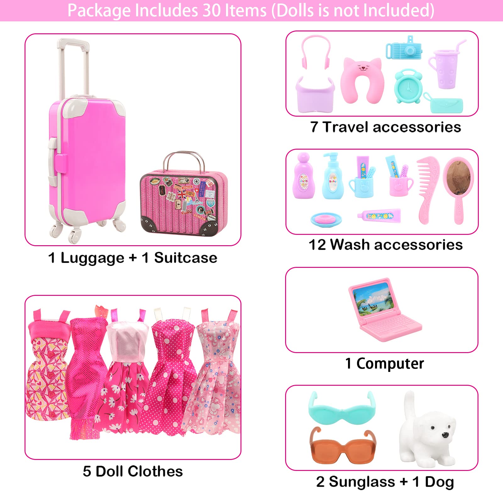 BARWA 30 Pcs 11.5 lnch Travel  - Travel Accessories Girly review and price