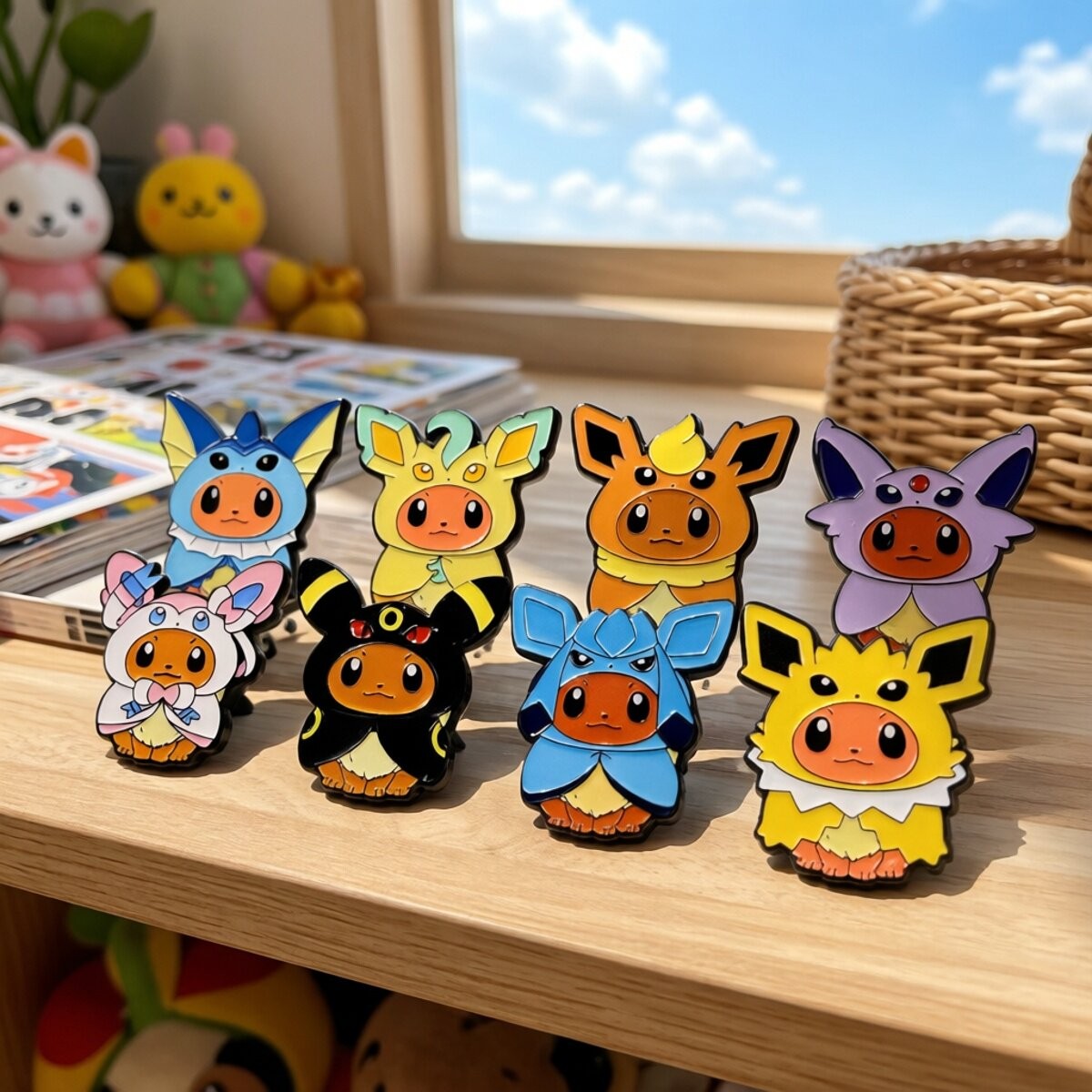 Kawaii Pokemon Anime Eevee Cos - Travel Accessories Girly review and price